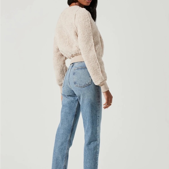 Stacy Faux Fur Jacket Ivory - Picture 4 of 11